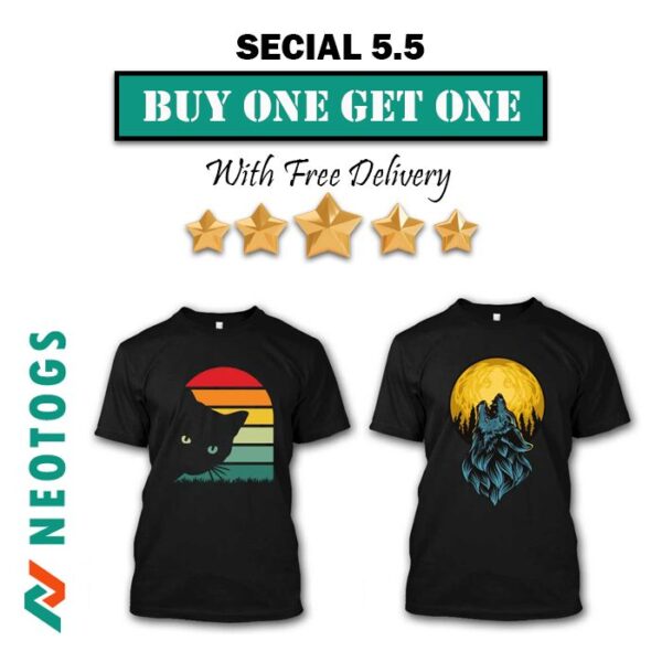 Neotogs Black Custom T Shirt Combo Offer 1