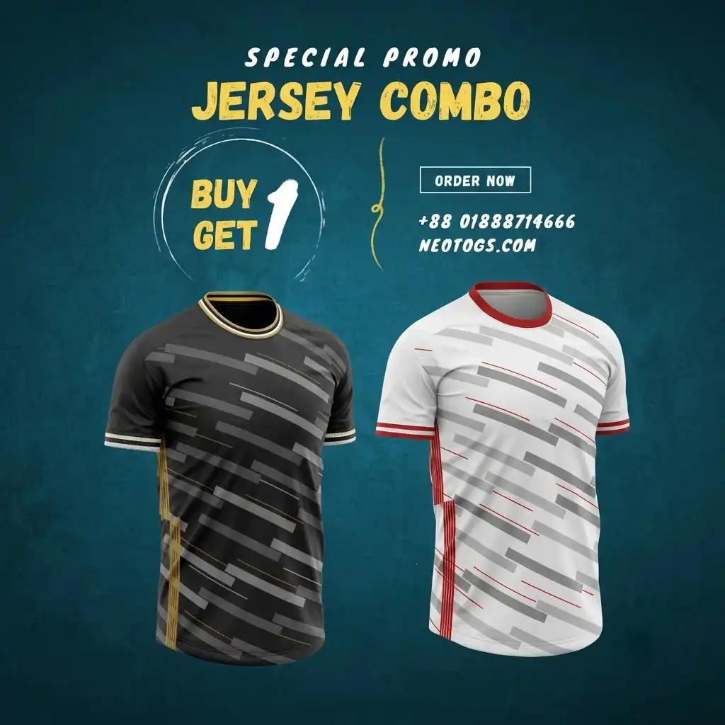 White & Black Jersey T-Shirt Combo for Men in BD | 180 GSM Organic PP Fabric 1 White & Black Jersey T-Shirt Combo for Men in BD