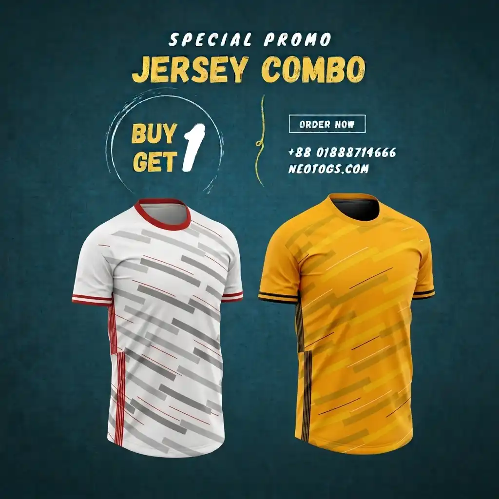 White & Yellow Jersey T-Shirt Combo for Men in BD | 180 GSM Organic PP Fabric 1 White & Yellow Jersey T-Shirt Combo for Men in BD